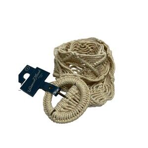 Universal Thread scallop woven Bohemian Belt NEW Tan Beige Women's Medium 39"